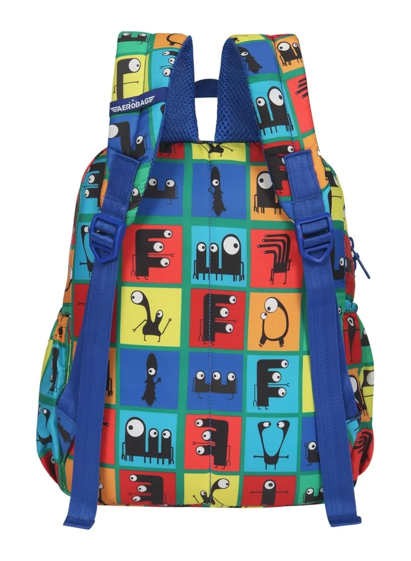 AEROBAG AEROBAG Checkers 17 Ltrs Digital print/Navy Blue Play Group | Preschool | Picnic | Nursery | Birthday Bag For Baby | Kids | Boys & Girls
