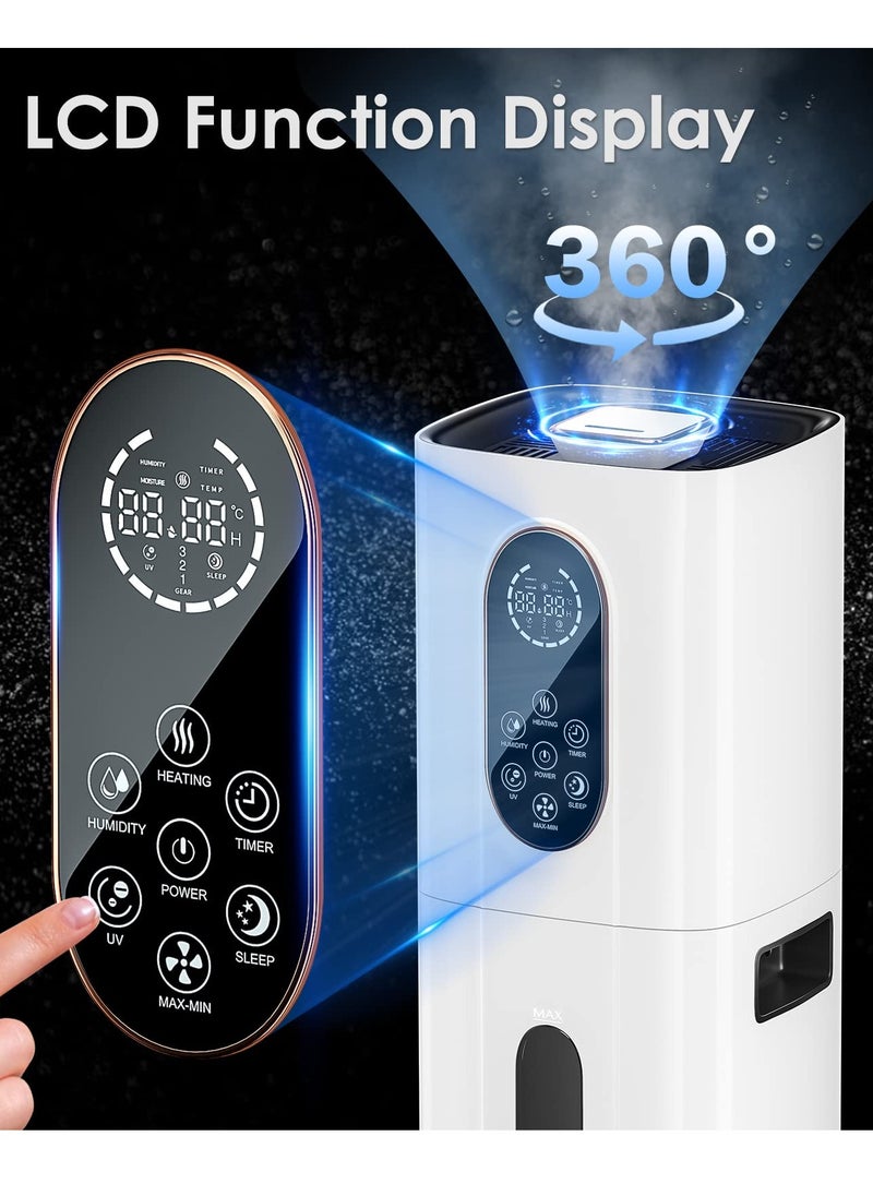 ET-LIFE - Humidifier for Bedroom Large Room, 9L Ultrasonic Humidifier Warm and Cool Mist Top Fill Last Up to 30H Large Humidifier with Remote, for Baby, Home, Office and Plant - Image 1