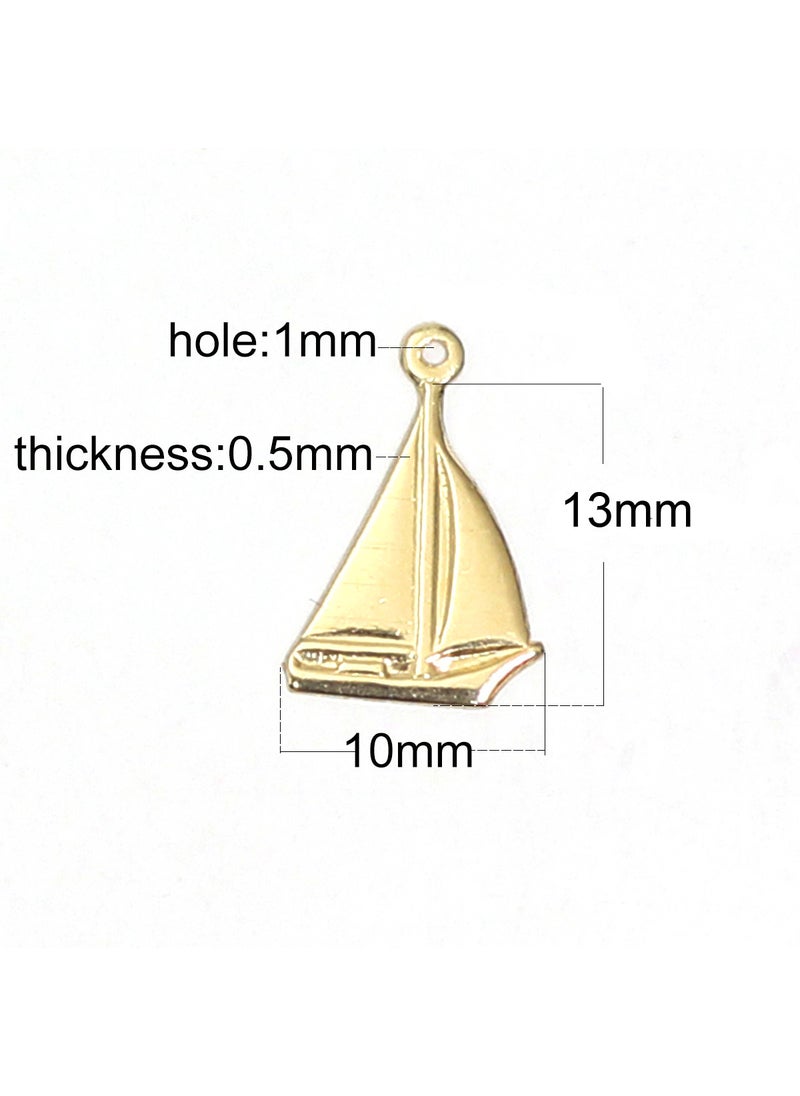 Generic YB Ya Bin 14K Gold-Plated Accessories Maple Leaf Pendant DIY Canoe Tree Of Life Pendant Jewelry Accessories From China Sailing 39952 
