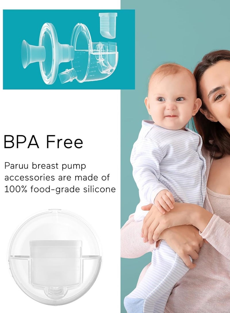 Paruu P10 Full Set Collector Cup, Original Breast Pump Parts, Wearable Breast Pump Replacement Accessories, 1 Set - Image 2
