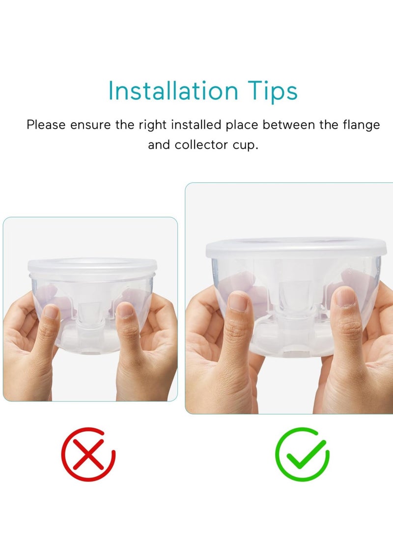 Paruu P10 Full Set Collector Cup, Original Breast Pump Parts, Wearable Breast Pump Replacement Accessories, 1 Set - Image 4