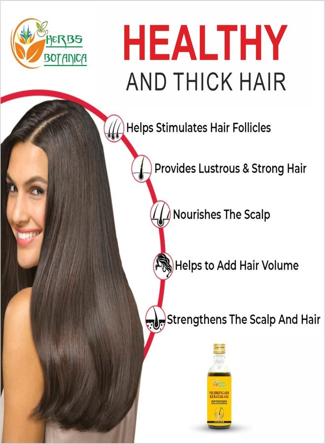 Herbs Botanica Nilibringadi Keratailam Neelibhringadi Hair Oil for Scalp, Hair Loss,Ayurvedic Oil for Hair Premature Graying 200ml Bottle - Image 5