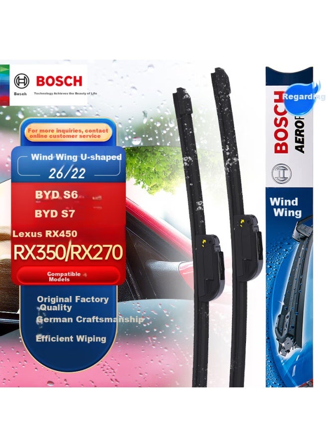 Bosch Windshield Wiper Blades U26/22 For Lexus Rx450/rx350, Byd S6, Byd S7 - Image 1