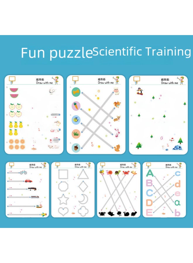 Pen Control Training Kindergarten Children Erasable To Write 2-year-old And 4-year-old Early Education Enlightening Card Pen Maneuver Attentional Toy - Image 3