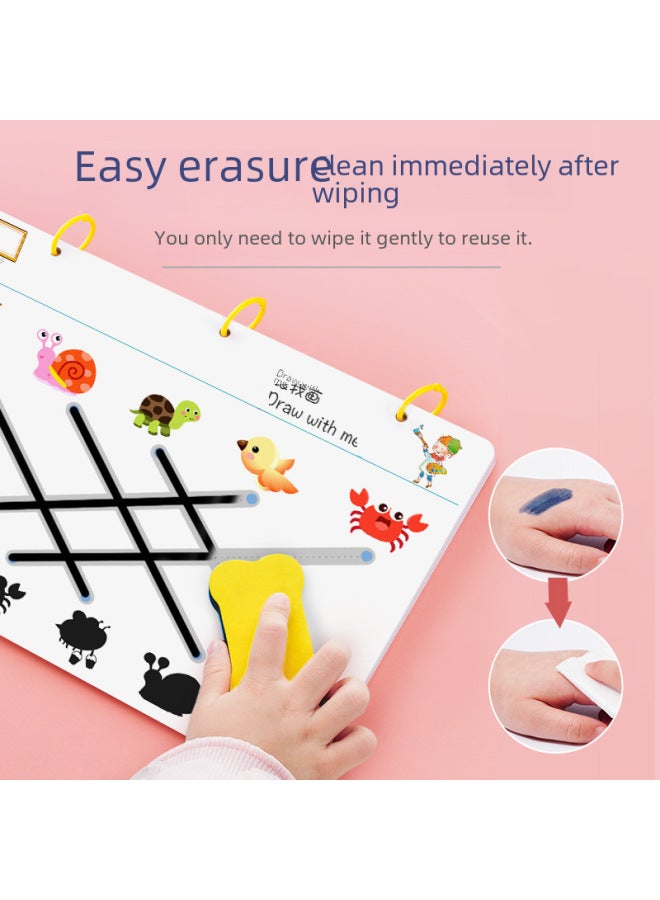 Pen Control Training Kindergarten Children Erasable To Write 2-year-old And 4-year-old Early Education Enlightening Card Pen Maneuver Attentional Toy - Image 4