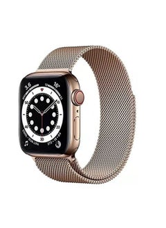 Generic Stainless Steel Replacement Watch Band Milanese Loop Strong Power Magnetic Buckle Compatible with Apple Watch Series 7/6/5/4/3/2/1 45mm 44mm 42mm 41mm 40mm 38mm (38mm/40mm/41mm Champagne)  - Image 2