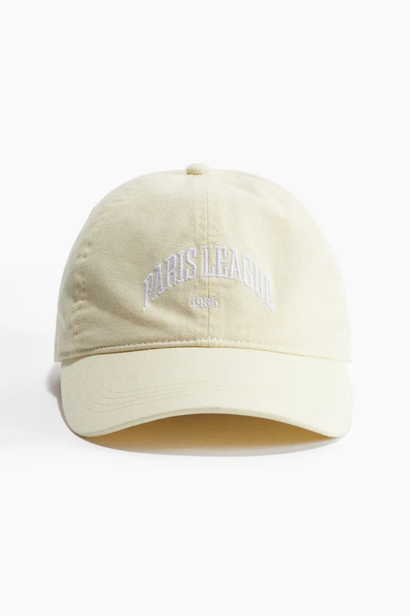 اتش اند ام قبعة من القطن مزينة بطبعة