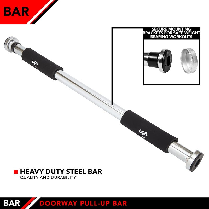 JFIT Deluxe Multi Exercise Doorway Pull-Up Bar with Comfort Grips, 40-Inch - Image 4