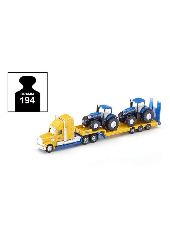 Siku Siku 1805, Lorry with New Holland Tractors, 1:87, Metal/Plastic, Yellow/Blue, Multifunctional  - Image 5