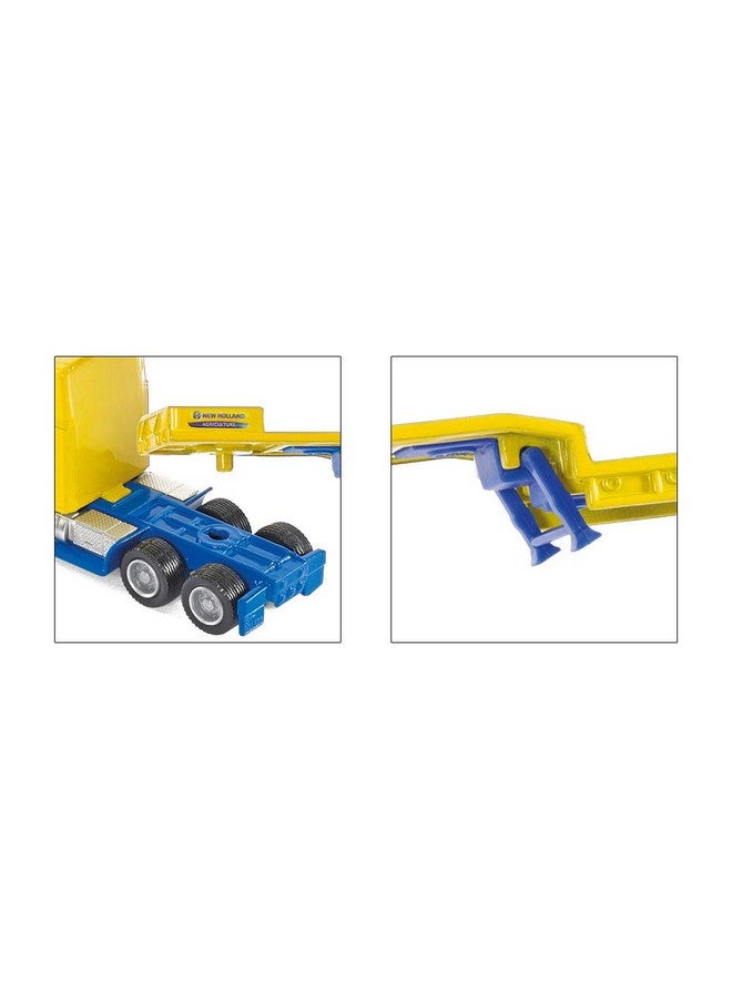 Siku Siku 1805, Lorry with New Holland Tractors, 1:87, Metal/Plastic, Yellow/Blue, Multifunctional  - Image 2