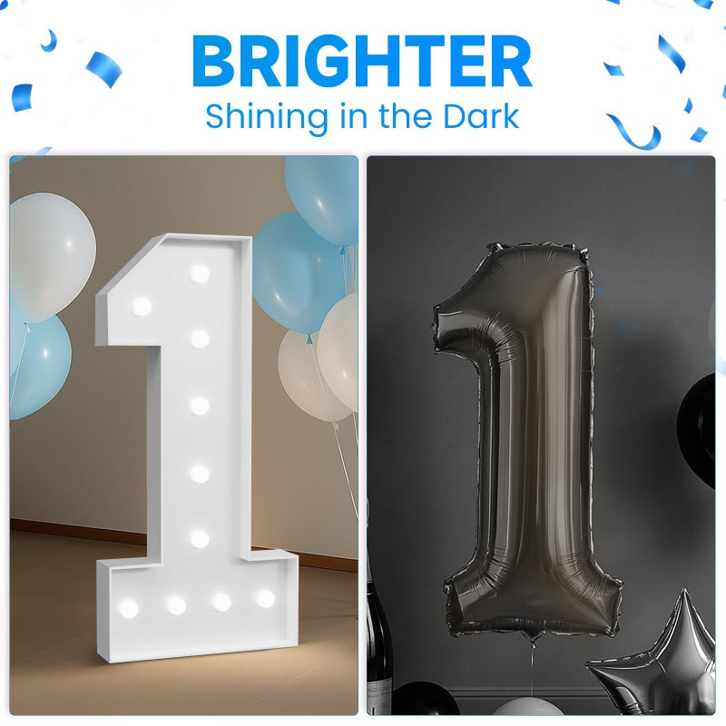 Tongjoy 4FT 16 Marquee Numbers, 16 Light up Numbers for Party, Sweet 16 Birthday Decorations, Big 16 Sign with Light for Anniversary, Birthday Backdrop Decor - Image 4
