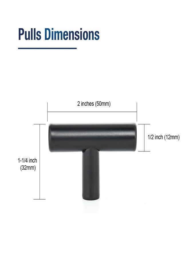 JOY DECOR 30 Pack 2 Inch Cabinet Pulls Kitchen Cabinet Handles with Single Hole Matte Black Cabinet Hardware Stainless Steel Kitchen Drawer Pulls for Cabinets Cupboard,Wardrobe - Image 3