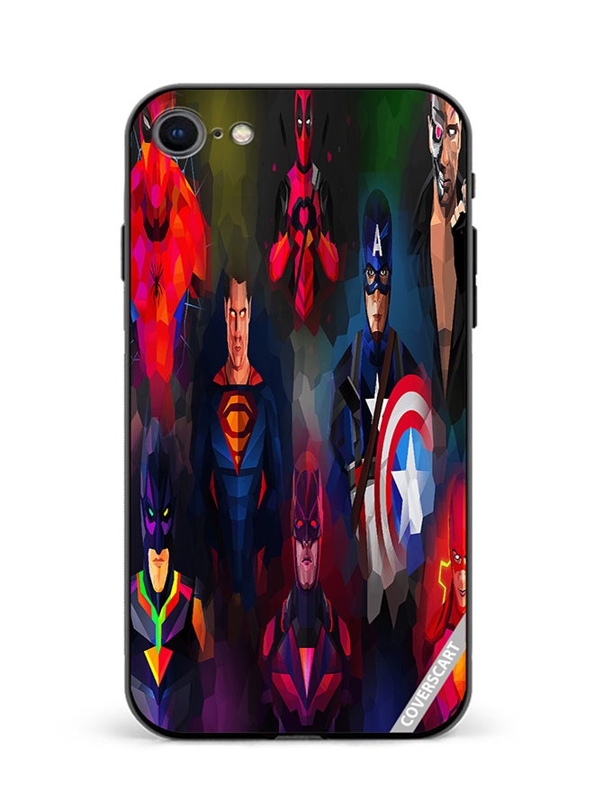 Protective Case Cover For Apple iPhone SE 2020 Dc And Avg Design Multicolour