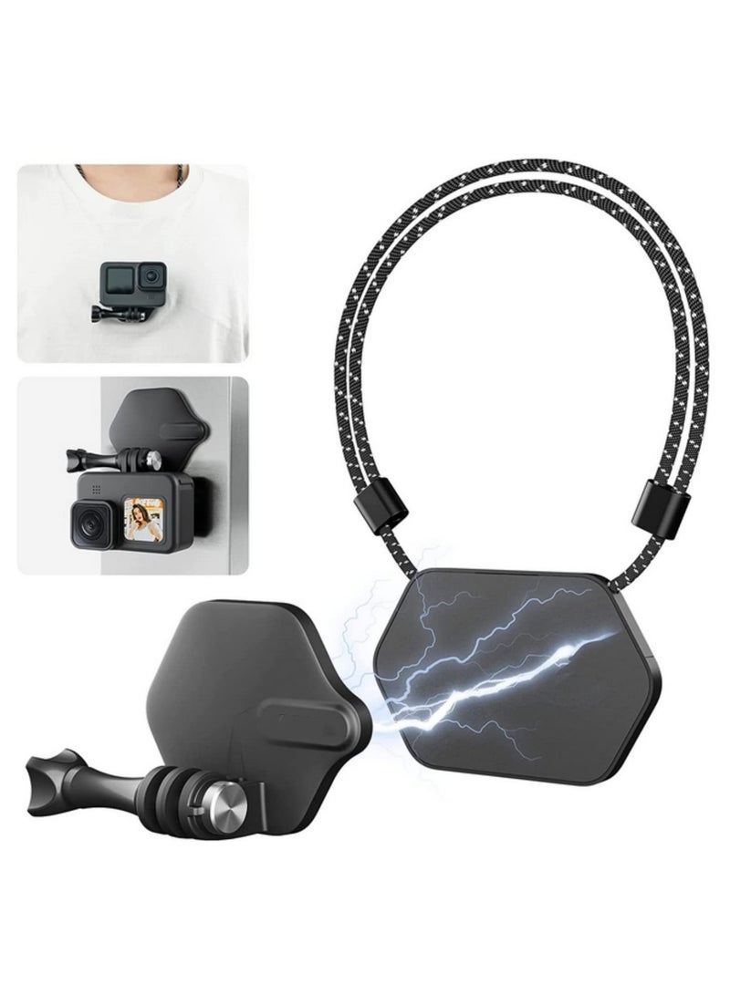 Magnetic Snap Mount Neck Strap Necklace Lanyard 360 Degree Chest Body Strap Accessories Vehicle Boat Tube Attachment for GoPro Max Hero 11 10 9 8 7 6 5 for Insta360 X2 X3 for DJI Action 2 3 - Image 1