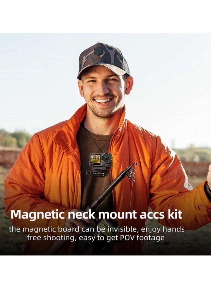 Magnetic Snap Mount Neck Strap Necklace Lanyard 360 Degree Chest Body Strap Accessories Vehicle Boat Tube Attachment for GoPro Max Hero 11 10 9 8 7 6 5 for Insta360 X2 X3 for DJI Action 2 3 - Image 3