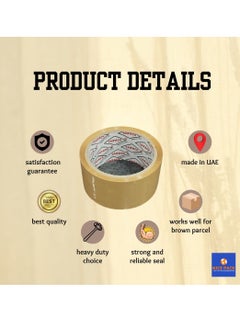 Nice Pack Brown Packing Tape 2inch (48mm) x 45 Yards 36 Rolls Suitable for packing sealing moving and transportation  - Image 5