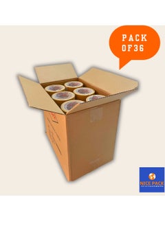 Nice Pack Brown Packing Tape 2inch (48mm) x 45 Yards 36 Rolls Suitable for packing sealing moving and transportation  - Image 2