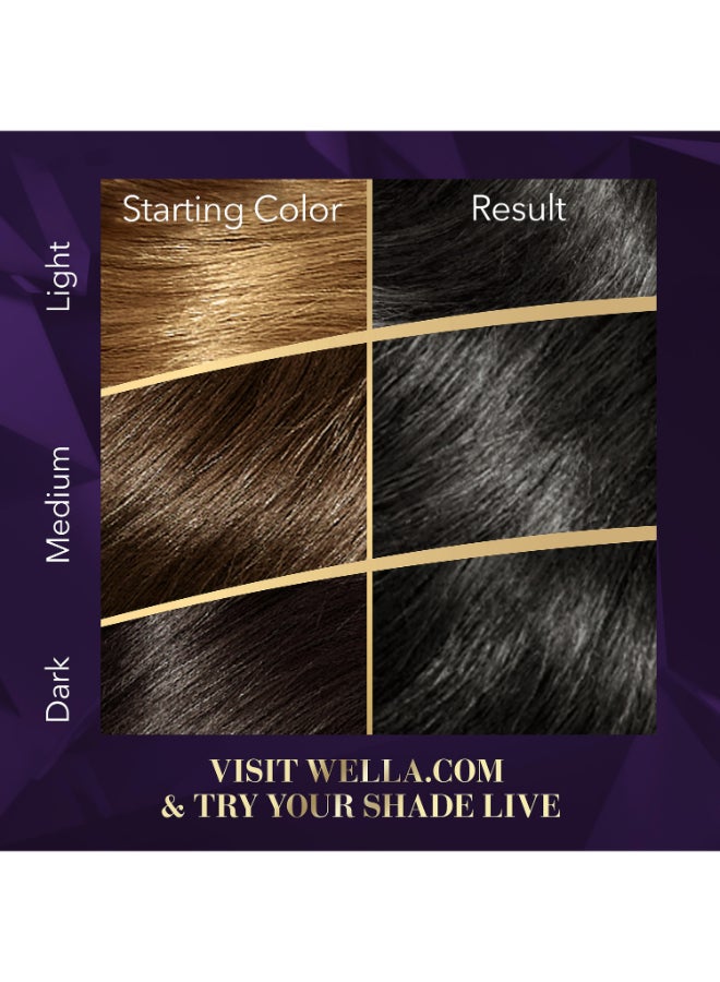 WELLA Koleston Supreme Hair Colo 2/0 Black Noir - Image 3