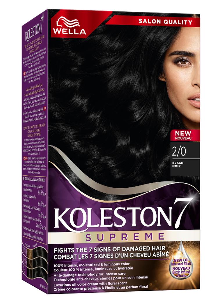 WELLA Koleston Supreme Hair Colo 2/0 Black Noir - Image 1