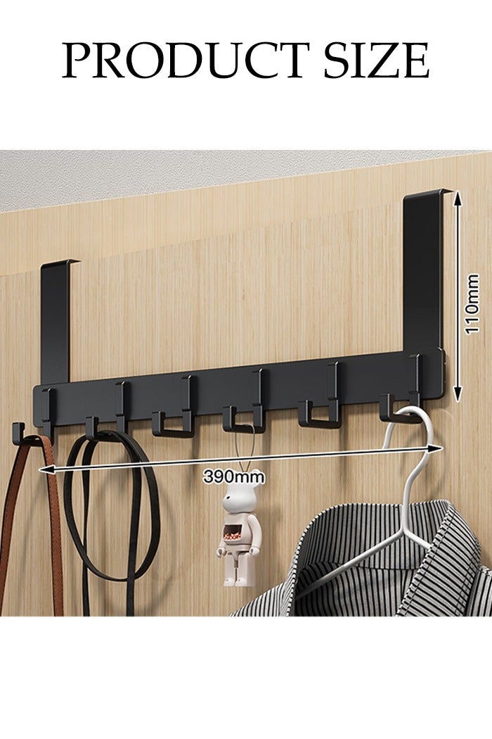 DUNISO Over The Door Hooks，Door Hanger，Door Rack with 6 Racks，Space Saving，Sturdy and Durable，Used for Bedrooms, Bathrooms, and Offices，White - Image 2