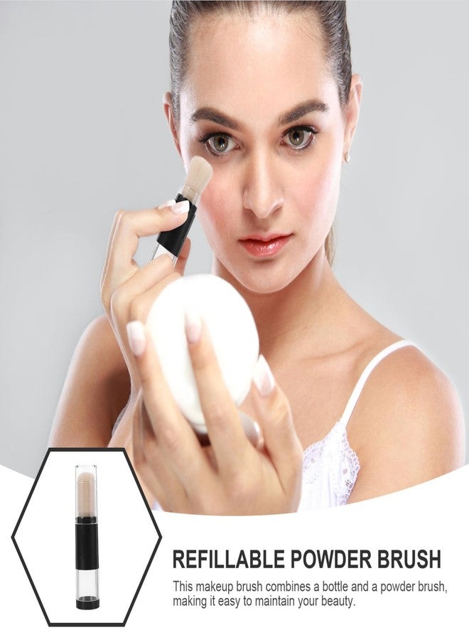 Beaupretty Retractable Blush Brush Face Powder Brush Kabuki Foundation Brush Travel Makeup Brushes with Refillable Loose Powder Bottle Jars for Color, Highlight, Contour, Blush, - Image 5