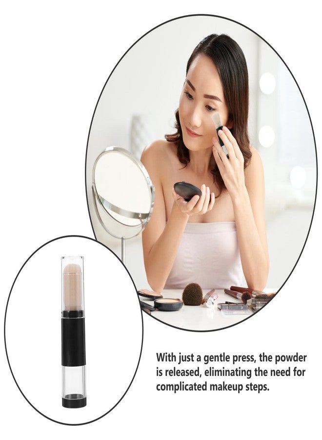 Beaupretty Retractable Blush Brush Face Powder Brush Kabuki Foundation Brush Travel Makeup Brushes with Refillable Loose Powder Bottle Jars for Color, Highlight, Contour, Blush, - Image 4