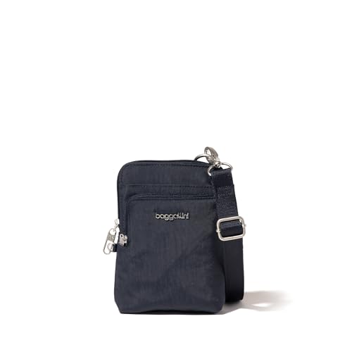 Baggallini Womens Securtex Anti-Theft Activity Crossbody Bag, French Navy - Image 1