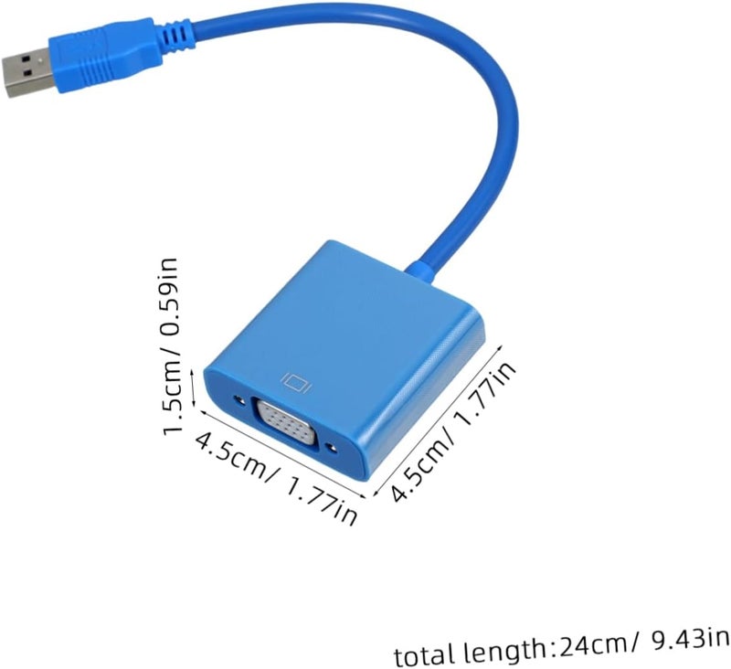 كابل محول USB إلى VGA من Homoyoyo، دعم لعدة شاشات، محول فيديو خارجي للمراقبات الكمبيوترية - Image 2