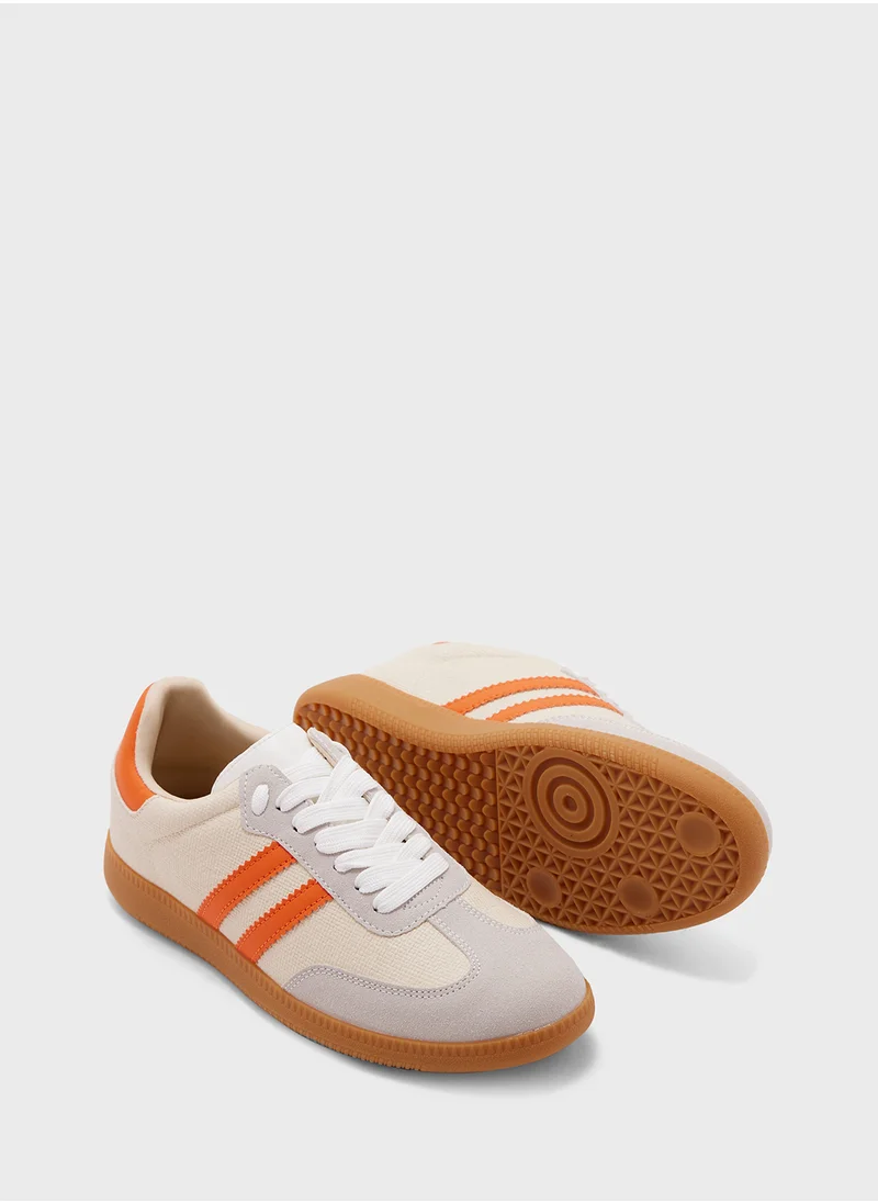 Ginger Stripe Detail Sneakers