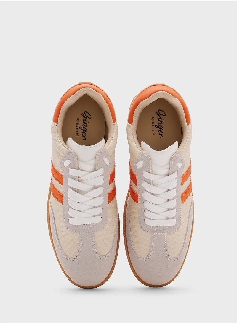 Ginger Stripe Detail Sneakers