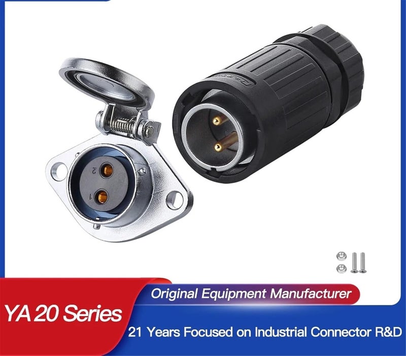M20 IP67 Waterproof Aviation Plug Socket Male Female Connector Panel Mounted 4Pin Bayonet Connection(Plug B only) - Image 2