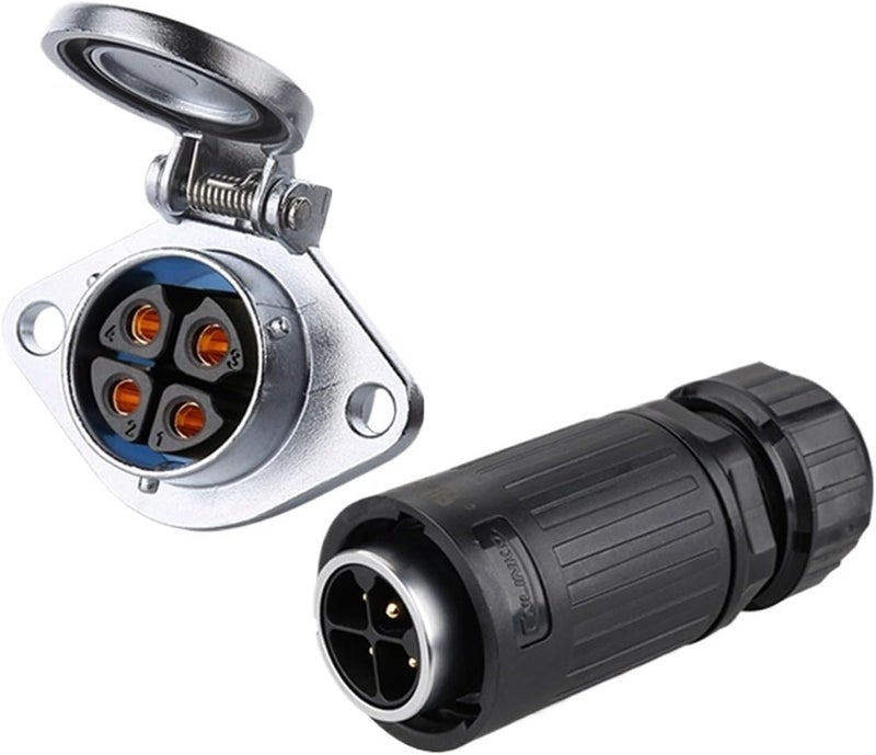 M20 IP67 Waterproof Aviation Plug Socket Male Female Connector Panel Mounted 4Pin Bayonet Connection(Plug B only) - Image 3