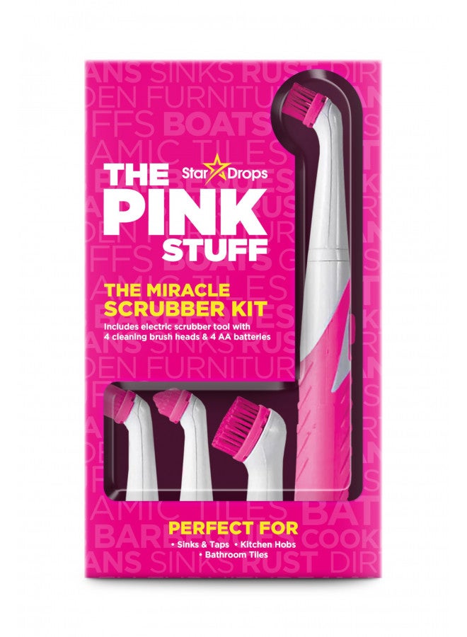THE PINK STUFF Stardrops - The Pink Stuff - The Miracle Scrubber Kit - 4 Cleaning Brush Heads
