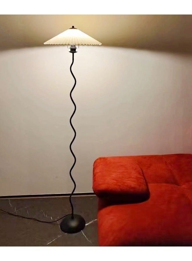 رافين النمط الياباني الحديث نسيج دقيق الحديد قاعدة قوية مصباح الكلمة قابل للتعديل مصباح الظل ثلاثي اللون يعتم ضوء أريكة الجانب الدائمة مصباح لغرفة المعيشة غرفة نوم مكتب منزلي 43x158 سم - Image 2