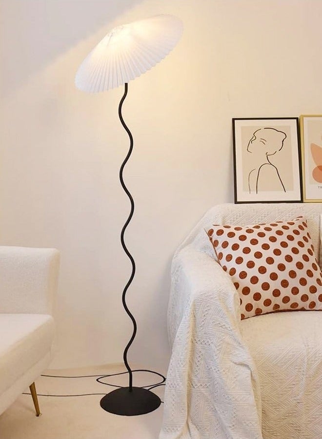 رافين النمط الياباني الحديث نسيج دقيق الحديد قاعدة قوية مصباح الكلمة قابل للتعديل مصباح الظل ثلاثي اللون يعتم ضوء أريكة الجانب الدائمة مصباح لغرفة المعيشة غرفة نوم مكتب منزلي 43x158 سم - Image 3