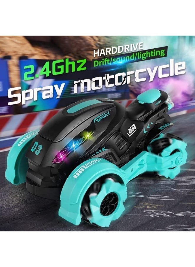 Rich Life 2.4GHz RC Stunt Motorcycle Toy, 360° Spinning & Rotating Drift Remote Control Motorbike for Kids - Image 2
