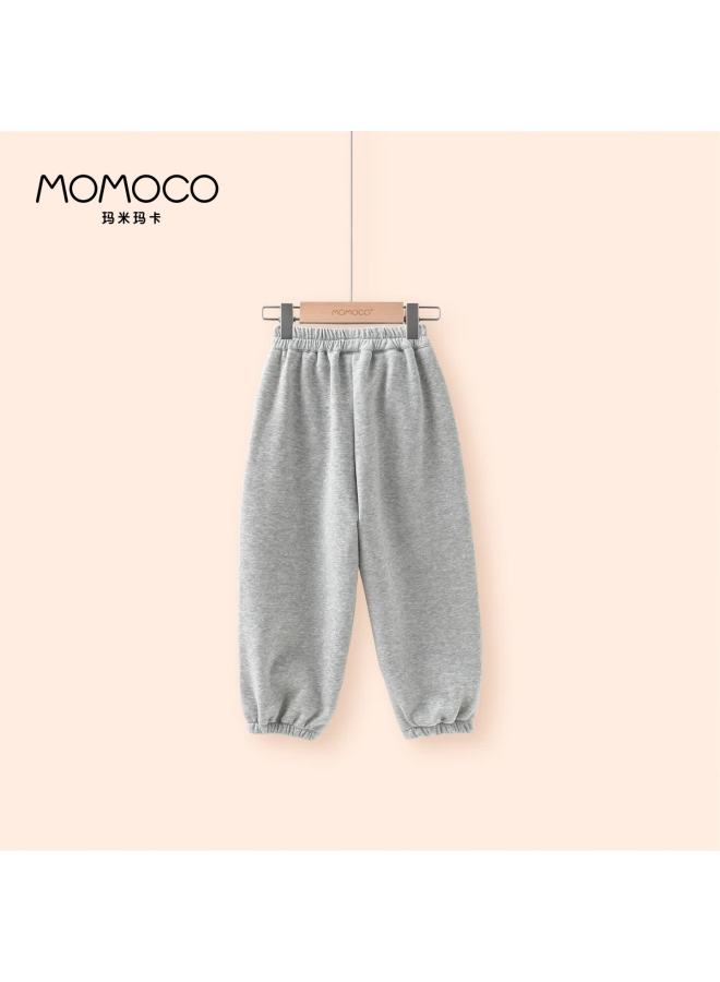 Momoco Boys' Pants  Autumn Winter Fashion Casual Trousers Light Gray Size 120