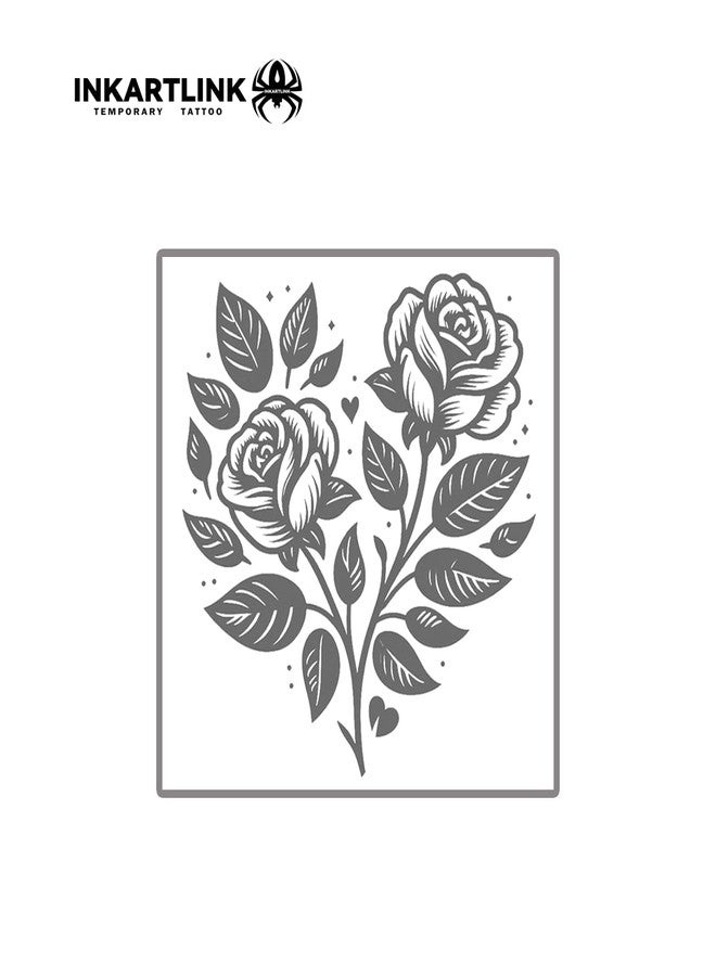 INKARTLINK Semi-Permanent Tattoos, Perfect for Women's Arm (Rose Duo) - Image 4