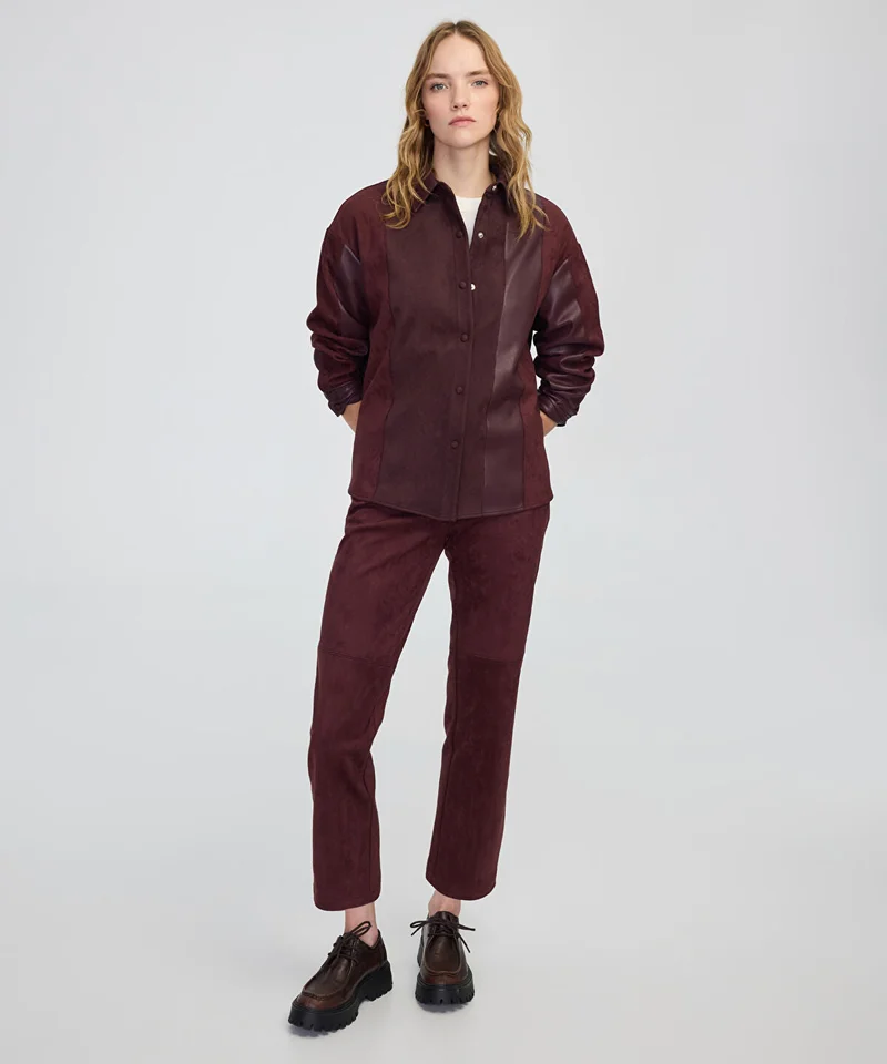 Ipekyol Suede-Effect Straight-Leg Trousers