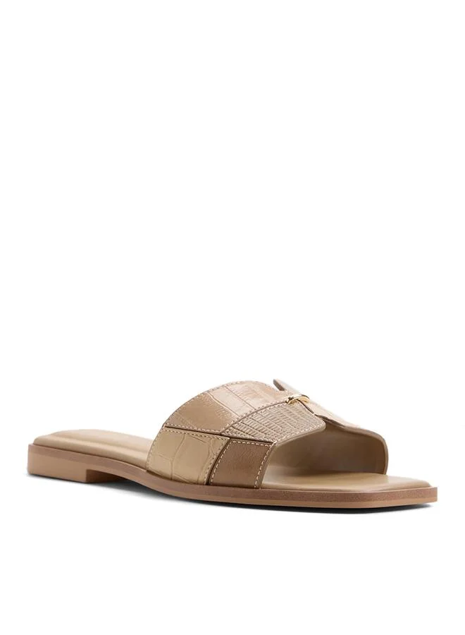 Aldo  Itsandalmix Ladies Beige Flat Sandals for Women | Best Price UAE