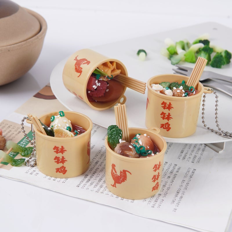 Miniature Chinese Snack Keychain Ornaments Play Food Set - Image 3