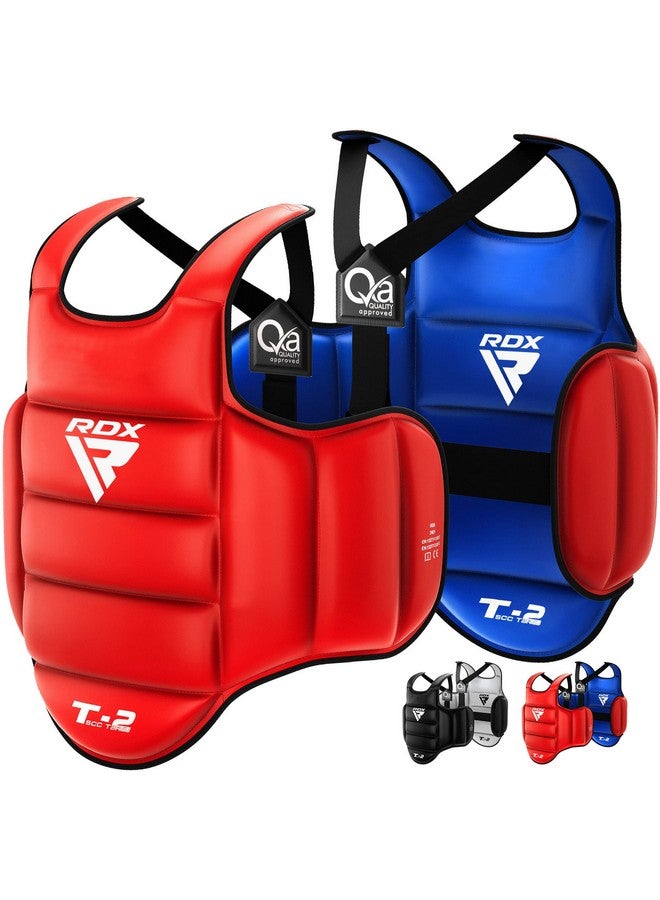 ار دي اكس واقي الجسم للملاكمة RDX القابل للعكس، واقي الصدر لرياضة الكيك بوكسينج وفنون القتال المختلطة ومواي تاي، تدريب السجال واللكمات الثقيلة، درع قابل للتعديل، وسادة حماية الجزء العلوي من البطن للفنون القتالية، سترة التايكوندو TKD - Image 1