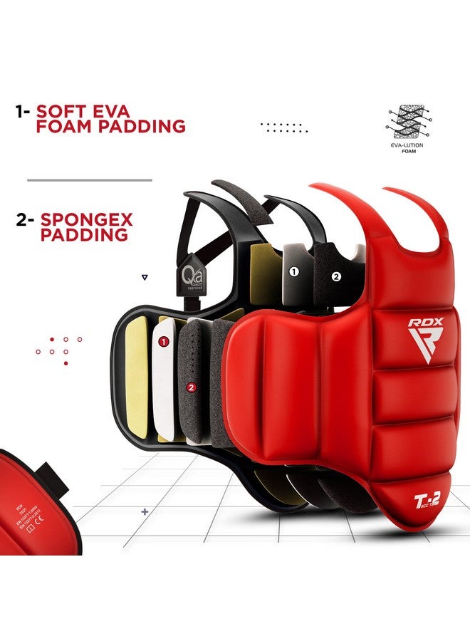 ار دي اكس واقي الجسم للملاكمة RDX القابل للعكس، واقي الصدر لرياضة الكيك بوكسينج وفنون القتال المختلطة ومواي تاي، تدريب السجال واللكمات الثقيلة، درع قابل للتعديل، وسادة حماية الجزء العلوي من البطن للفنون القتالية، سترة التايكوندو TKD - Image 4