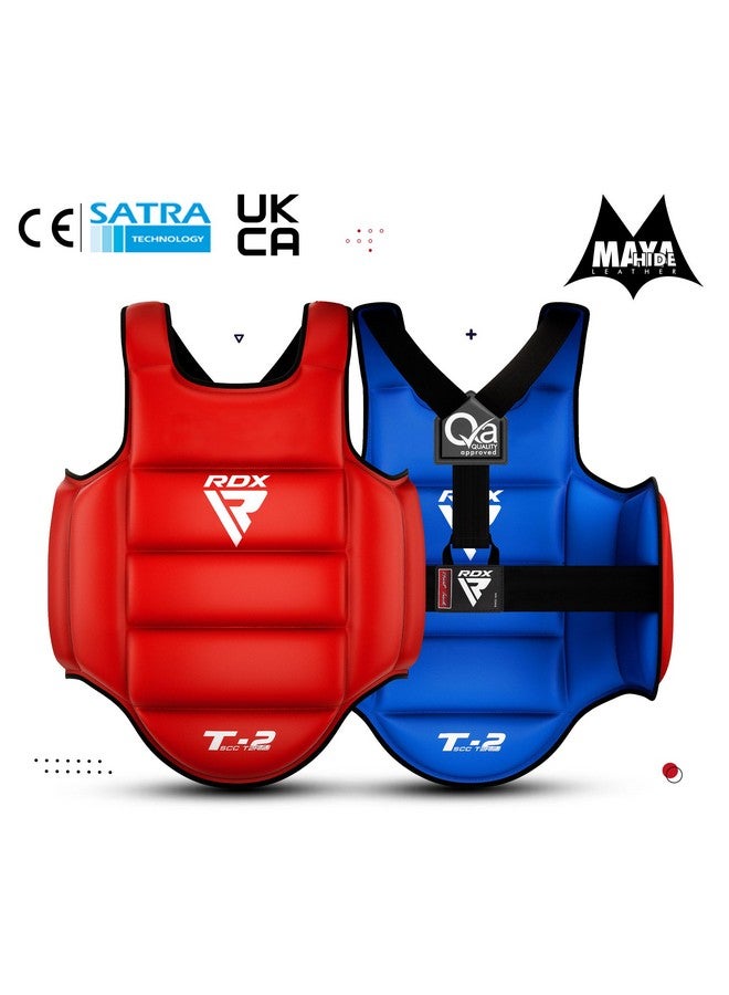 ار دي اكس واقي الجسم للملاكمة RDX القابل للعكس، واقي الصدر لرياضة الكيك بوكسينج وفنون القتال المختلطة ومواي تاي، تدريب السجال واللكمات الثقيلة، درع قابل للتعديل، وسادة حماية الجزء العلوي من البطن للفنون القتالية، سترة التايكوندو TKD - Image 2