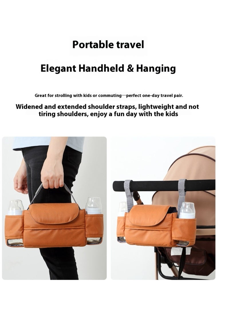 حقيبة تخزين عربة الأطفال ذات سعة كبيرة، لون أزرق فاتح - Image 5