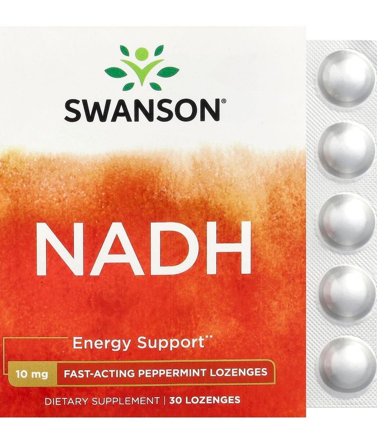 NADH Peppermint 10 mg 30 Lozenges