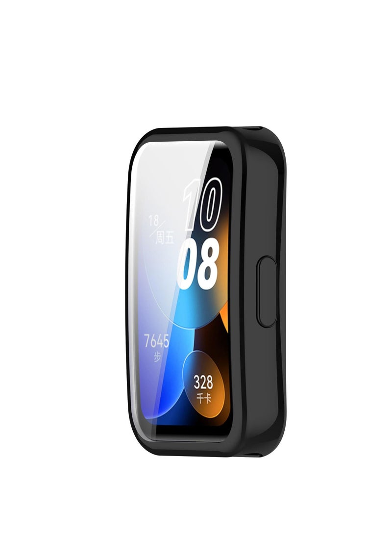 Case Protector Compatible with Huawei Band 8 Watch Full TPU Case Protector with TPU Screen Coverage (Black) - Image 3