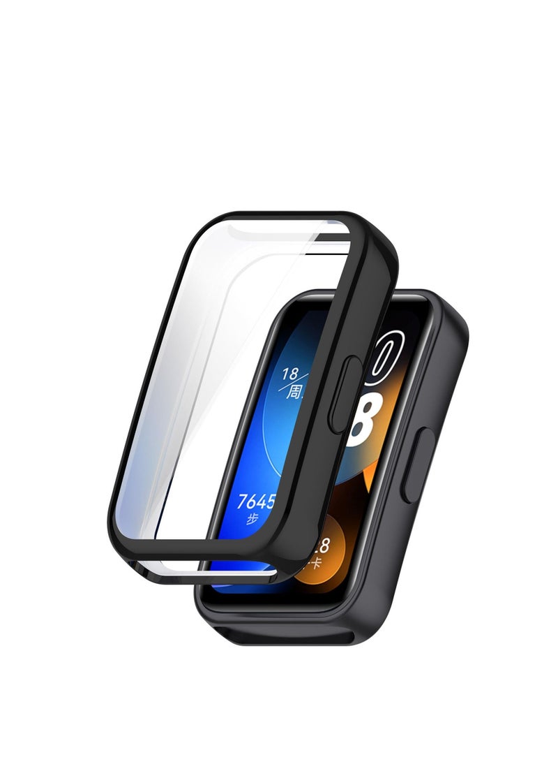 Case Protector Compatible with Huawei Band 8 Watch Full TPU Case Protector with TPU Screen Coverage (Black) - Image 2