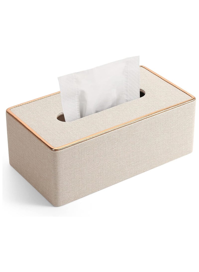TNTAIAHL Tissue Box Cover, PU Leather Tissue Box Holder Rectangular Kleenex Box Covers for Home,Office,Car Decoration - Image 1