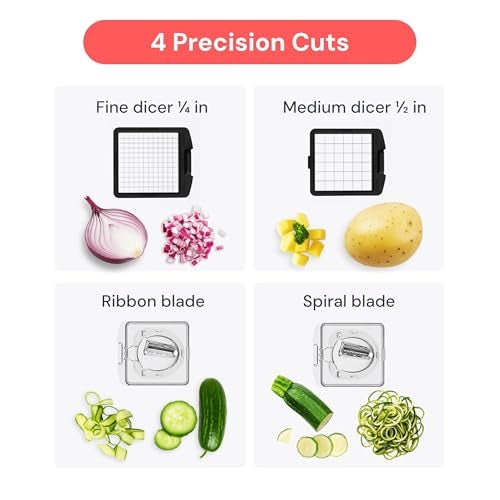 Fullstar The Original Pro Chopper - Vegetable Chopper and Spiralizer, Food Chopper with Container, Fruit Slicer, Kitchen Gadgets & Gifts, Home Essentials (4 in 1, Clear) - Image 5